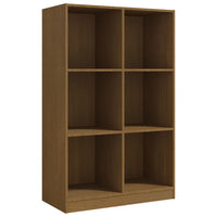 Libreria Marrone Ambra 70x33x110 cm in Legno Massello di Pino 809957