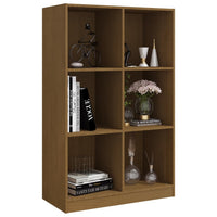 Libreria Marrone Ambra 70x33x110 cm in Legno Massello di Pino 809957