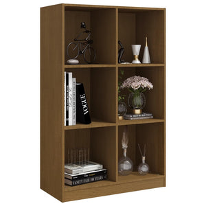 Libreria Marrone Ambra 70x33x110 cm in Legno Massello di Pino 809957