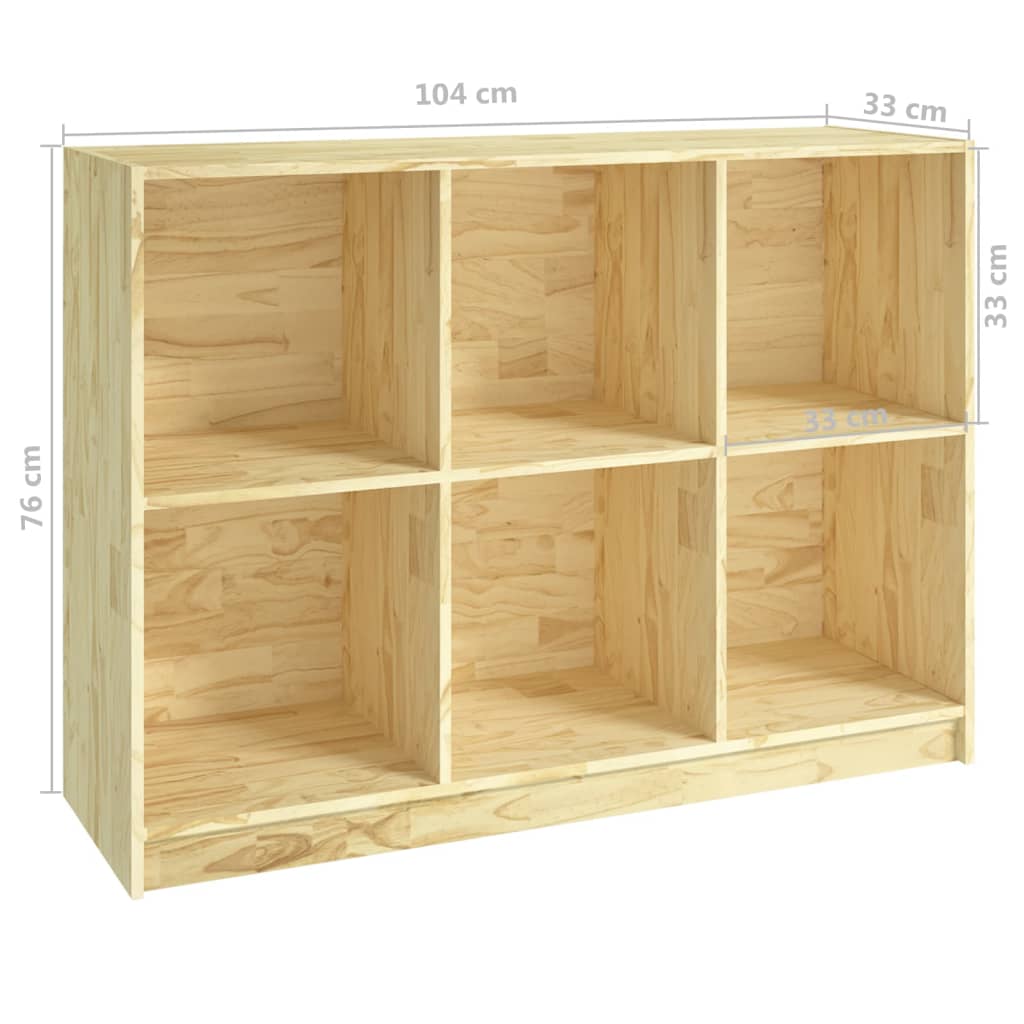 Libreria 104x33x76 cm in Legno Massello di Pino 809966