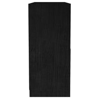 Libreria Nera 104x33x76 cm in Legno Massello di Pino 809970