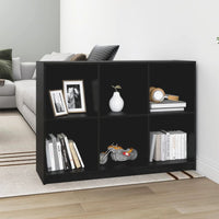 Libreria Nera 104x33x76 cm in Legno Massello di Pino 809970