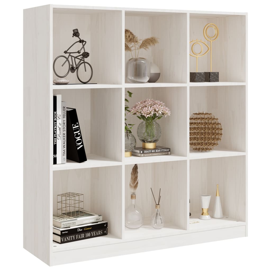 Libreria/Divisorio Bianco 104x33,5x110 cm in Massello di Pino 809973