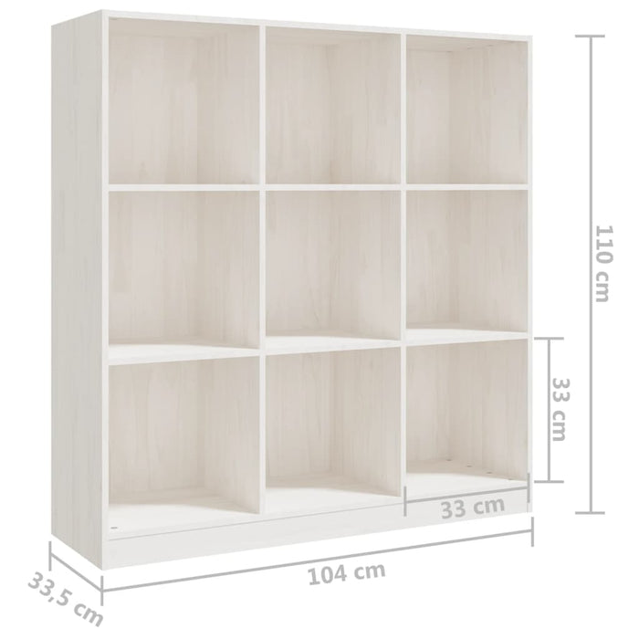 Libreria/Divisorio Bianco 104x33,5x110 cm in Massello di Pino 809973