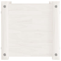 Fioriera da Giardino Bianca 31x31x31 cm Legno Massello di Pino