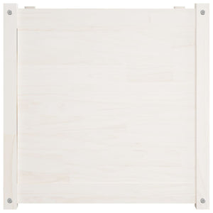 Fioriera da Giardino Bianca 60x60x60 cm Legno Massello di Pino 810560