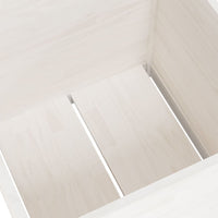 Fioriera da Giardino Bianca 60x60x60 cm Legno Massello di Pino 810560