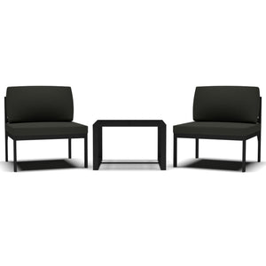 Set Divani da Giardino 3 pz con Cuscini in Alluminio Antracite 318307