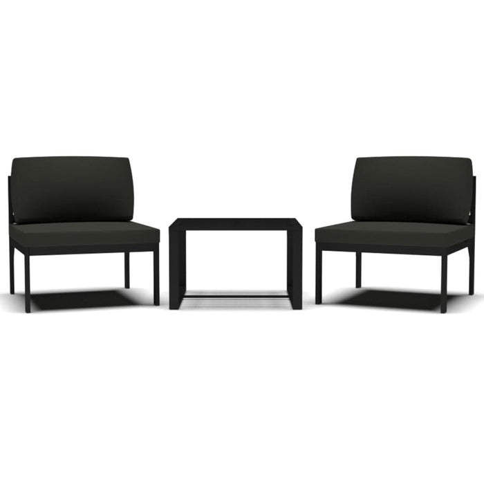 Set Divani da Giardino 3 pz con Cuscini in Alluminio Antracite 318307