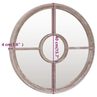 vidaXL Specchio Sabbia 40x4 cm Ferro Rotondo per Uso Interno