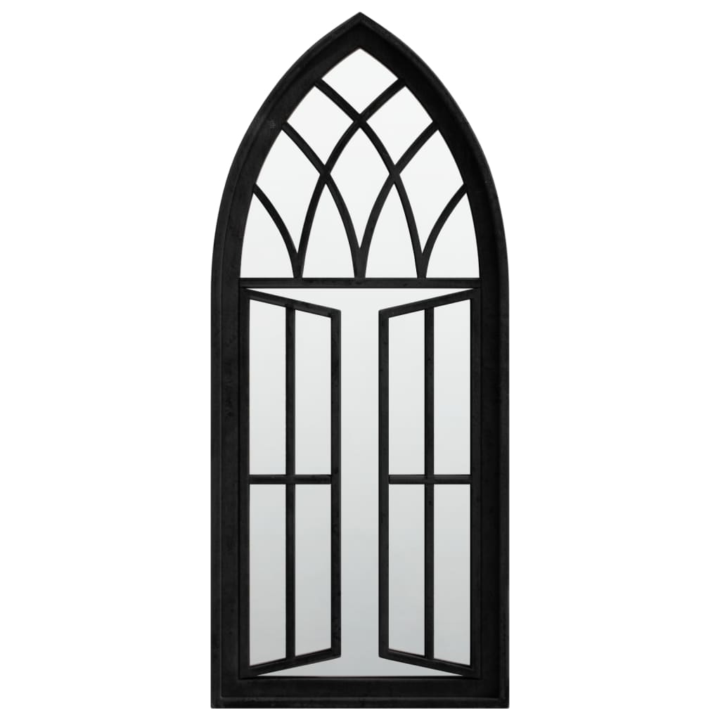 Specchio-Specchio DecorativoNero 70x30 cm in Ferro per Uso Interno