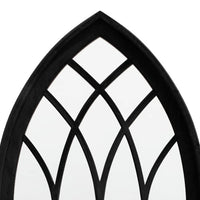 Specchio-Specchio DecorativoNero 70x30 cm in Ferro per Uso Interno