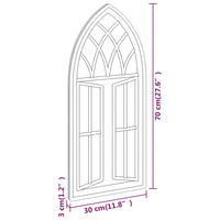 Specchio Nero 70x30 cm in Ferro per Uso Interno