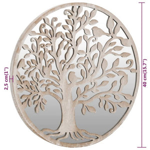 Specchio Sabbia-Specchio Decorativo 40x2,5 cm Rotondo in Ferro per Uso Interno