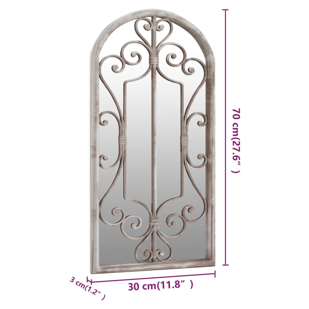 Specchio Sabbia 70x30 cm Ferro per Uso Interno