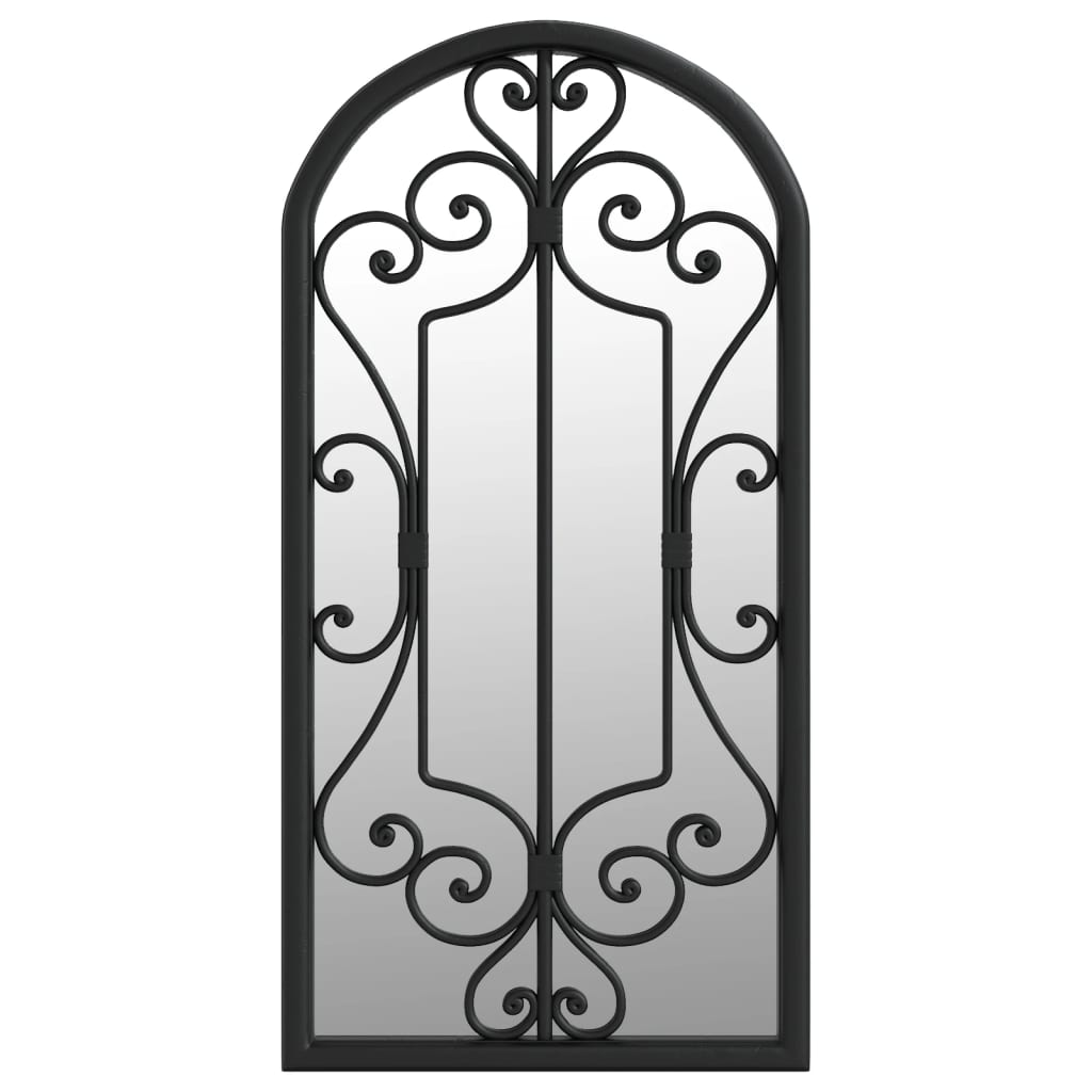 Specchio-Specchio DecorativoNero 70x30 cm Ferro per Uso Interno 647439