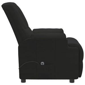 Poltrona Alzapersona Reclinabile Nera in Similpelle Scamosciata 3093181