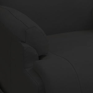 Poltrona Alzapersona Reclinabile Nera in Similpelle Scamosciata 3093181