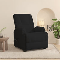 vidaXL Poltrona Alzapersona Reclinabile Nera in Similpelle Scamosciata