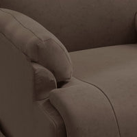 Poltrona Alzapersona Massaggiante Marrone in Scamosciato 3093183