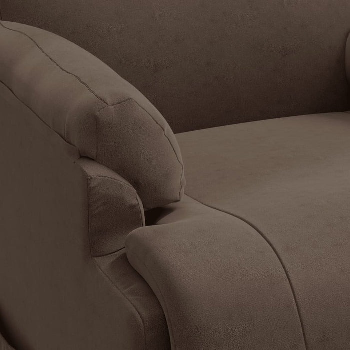 Poltrona Alzapersona Massaggiante Marrone in Scamosciato 3093183