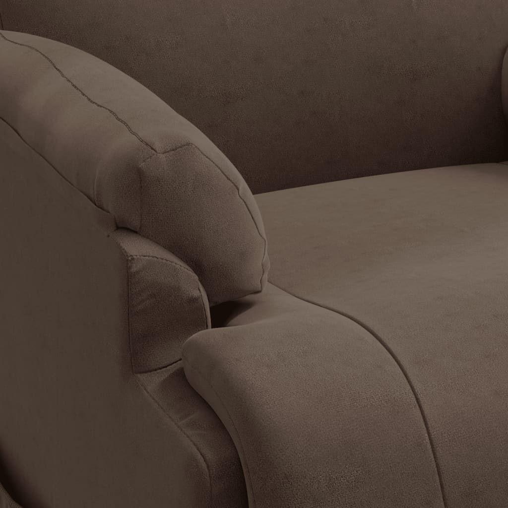 vidaXL Poltrona Alzapersona Massaggiante Marrone in Scamosciato