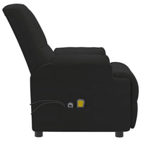 Poltrona Alzapersona Massaggiante Nera in Scamosciato 3093187