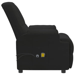 Poltrona Alzapersona Massaggiante Nera in Scamosciato 3093187