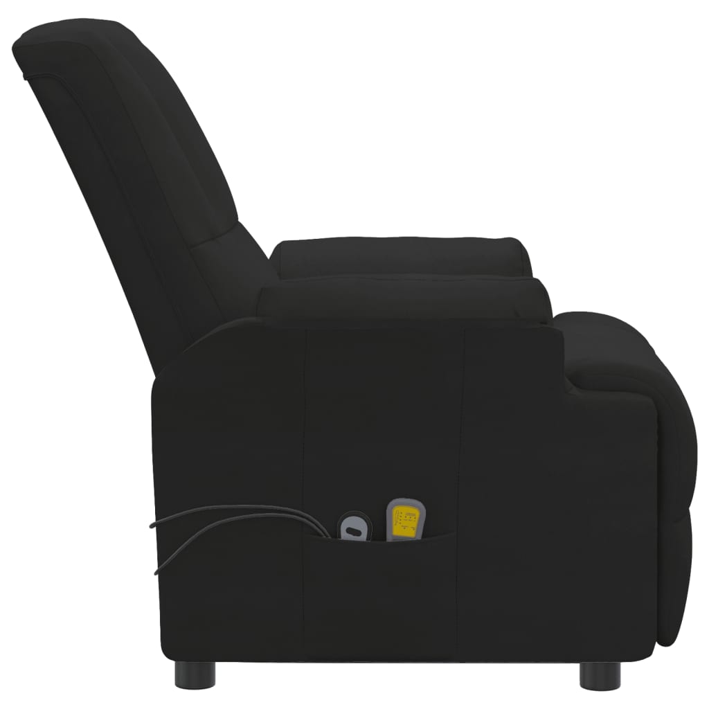 vidaXL Poltrona Alzapersona Massaggiante Nera in Scamosciato