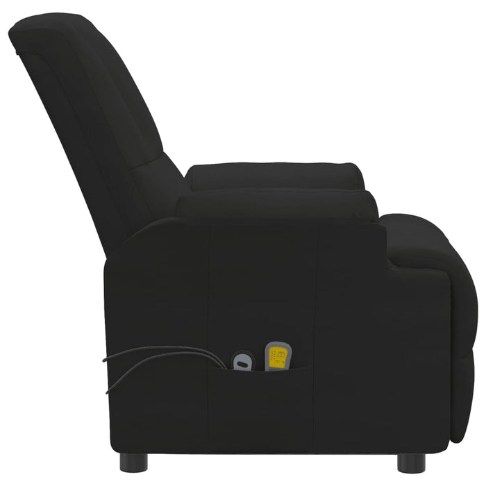 vidaXL Poltrona Alzapersona Massaggiante Nera in Scamosciato