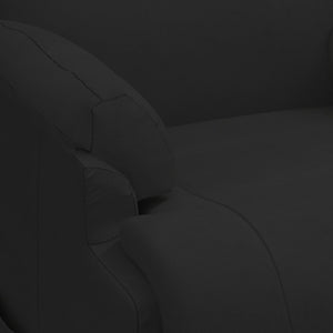 Poltrona Alzapersona Massaggiante Nera in Scamosciato 3093187