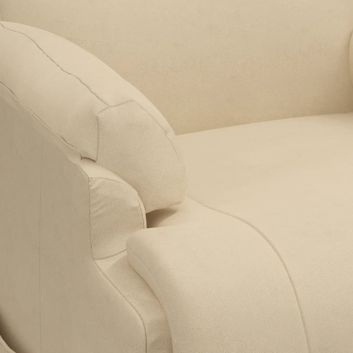 Poltrona Alzapersona Massaggiante Crema in Scamosciato 3093188