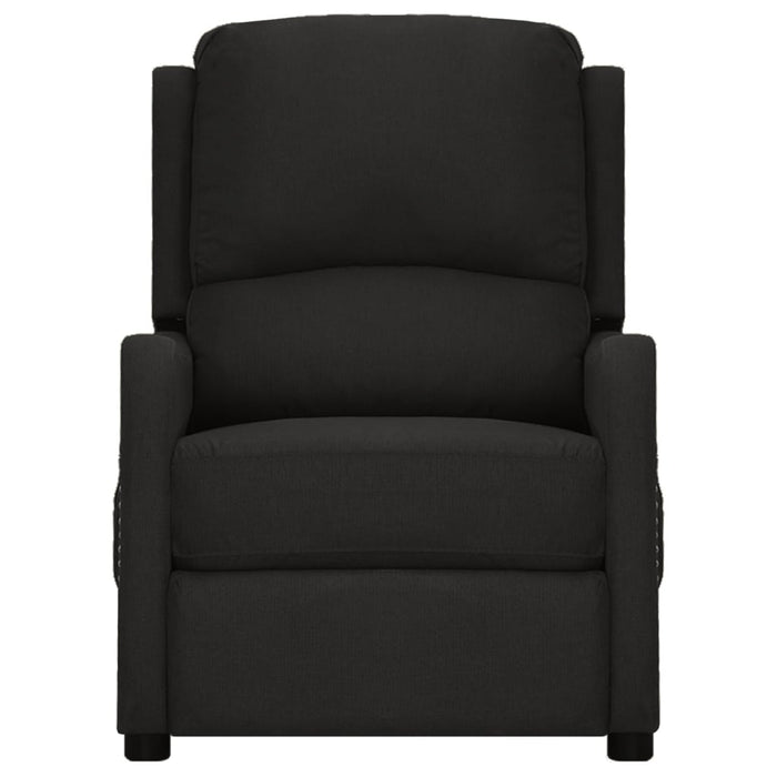 Poltrona Alzapersona Massaggiante Nera in Tessuto 3093407