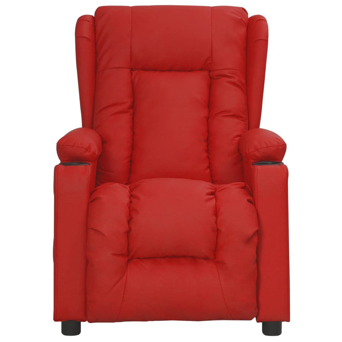 Poltrona Alzapersona Rosso Vino in Similpelle