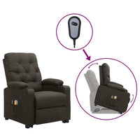 Poltrona Alzapersona Massaggiante Elettrica Tortora in Tessuto cod mxl 32462