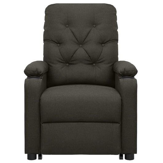 Poltrona Alzapersona Massaggiante Tortora in Tessuto 3093495