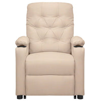 Poltrona Alzapersona Massaggiante Crema in Tessuto 3093496