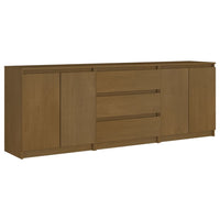 Credenza Marrone Ambra 180x36x65 cm in Legno Massello di Pino 3094296