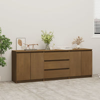 Credenza Marrone Ambra 180x36x65 cm in Legno Massello di Pino 3094296