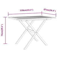 Set da Pranzo per Giardino 3 pz con Cuscini Nero 3094301