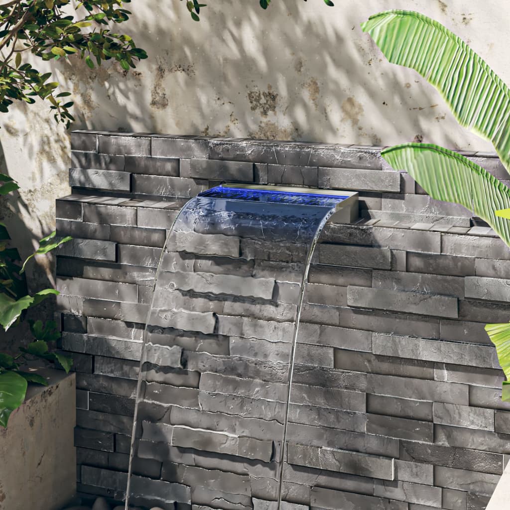 Sfioratore a Cascata con LED RGB Acciaio Inox 45 cm cod mxl 62352