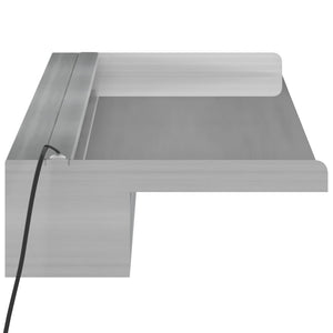 Sfioratore a Cascata con LED RGB Acciaio Inox 108 cm