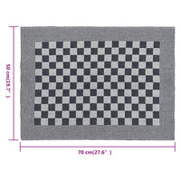 Strofinacci da Cucina 10 pz Neri e Bianchi 50x70 cm in Cotone 136282