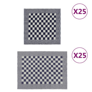 Set Strofinacci 50 pz in Cotone Blu e Biancocod mxl 82457