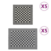 Set Strofinacci 10 pz in Cotone Nero e Biancocod mxl 103014