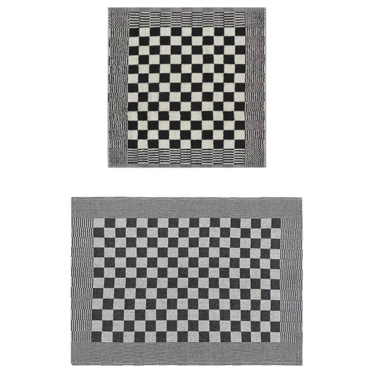 Set Strofinacci 10 pz in Cotone Nero e Biancocod mxl 103014