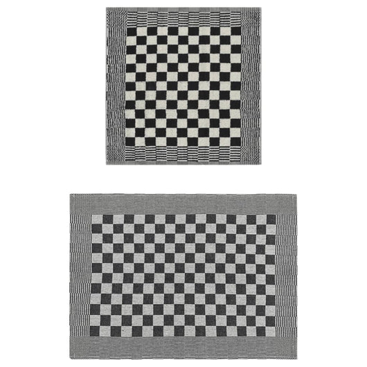 Set Strofinacci 50 pz in Cotone Nero e Bianco 136293