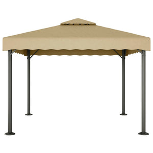 Gazebo Tortora 3x3 m Alluminio e Acciaio 318522