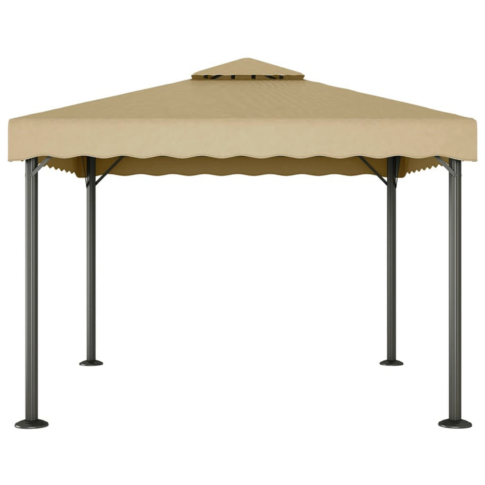 Gazebo Tortora 3x3 m Alluminio e Acciaio 318522