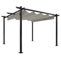 Pergola da Giardino con Tetto Retrattile 3x3 m Crema 318534